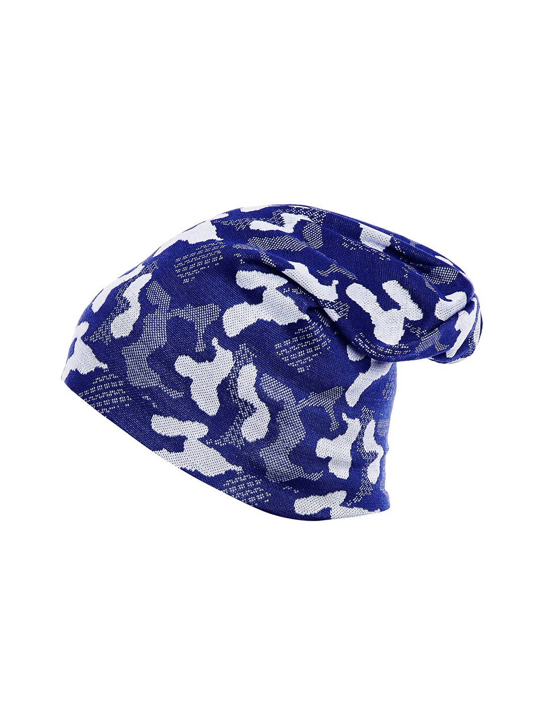 

VIMAL JONNEY Unisex Blue & White Printed Beanie