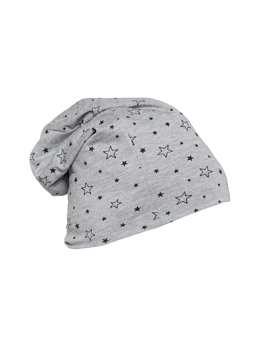 

MACK JONNEY Grey Printed Beanie Cap