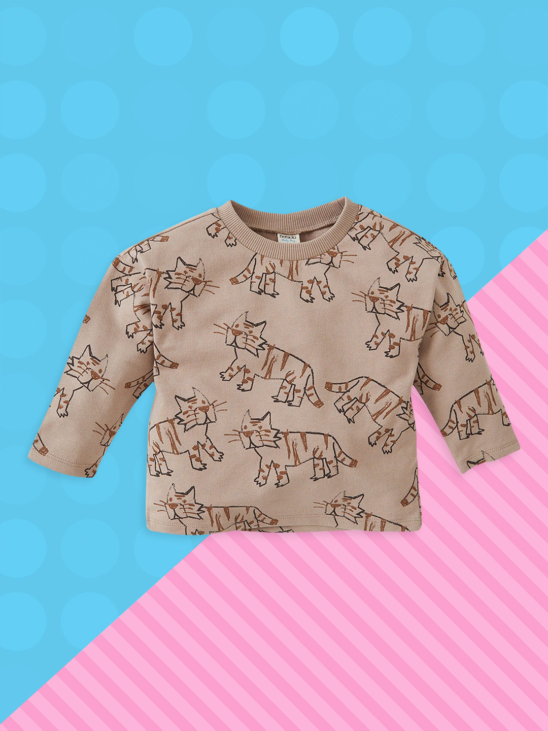 

DeFacto Infant Boys Brown Cotton Printed Sweatshirt