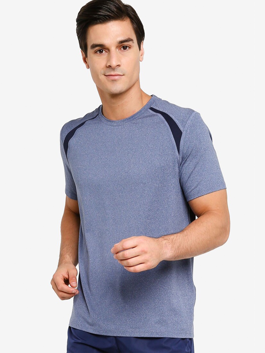 

ZALORA ACTIVE Men Blue Contrast Insert T-shirt