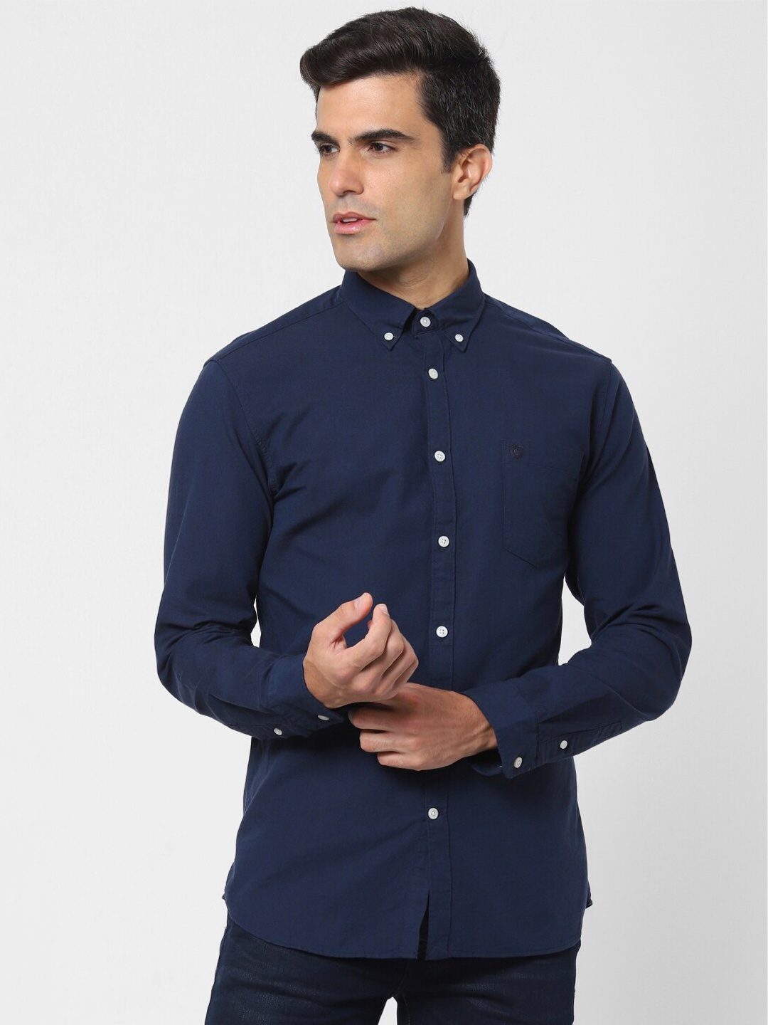 

SELECTED Men Blue Solid Casual Shirt