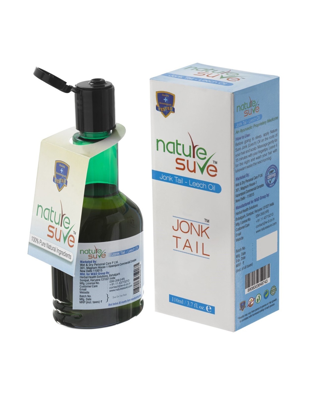 

Nature Sure Set of 2 Jonk Tail for Hair Problems - 110ml Each, Yellow