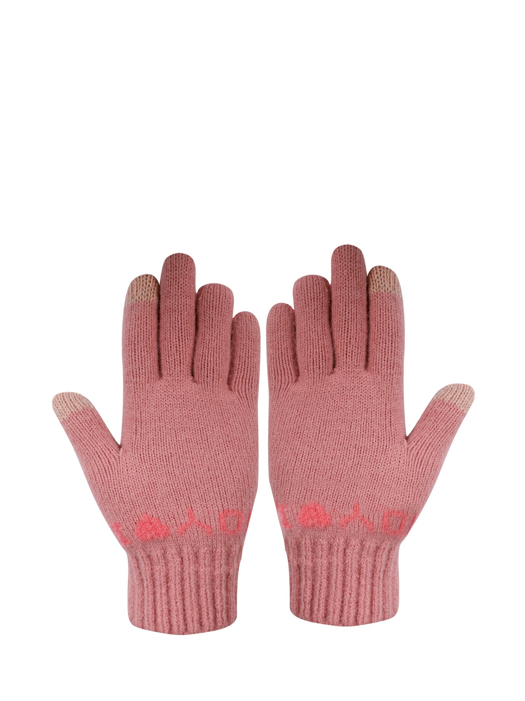 

LOOM LEGACY Women Pink Solid Hand Gloves