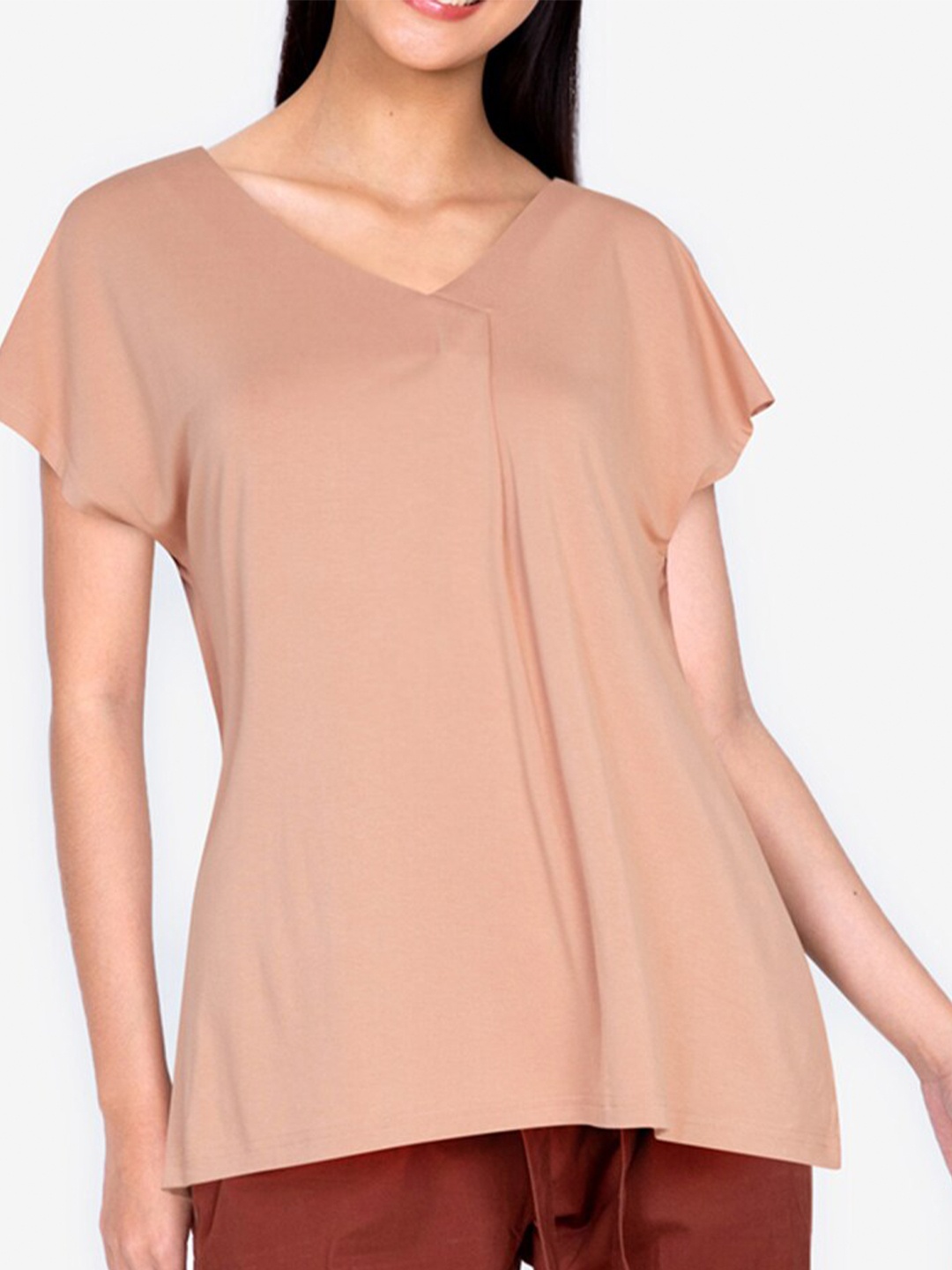 

ZALORA BASICS Beige Extended Sleeves Top