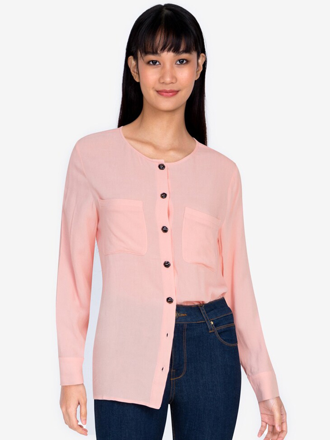 

ZALORA BASICS Pink Double Pocket Top