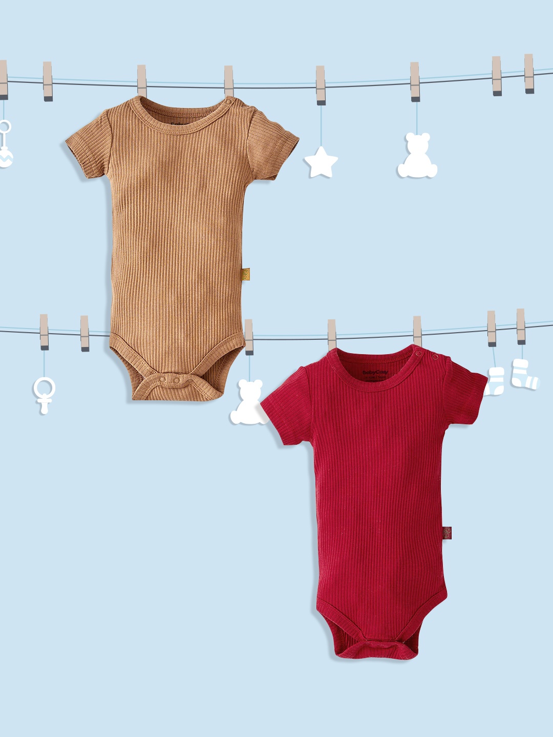 

Defacto Girls Pack Of 2 Ribbed Bodysuits, Maroon