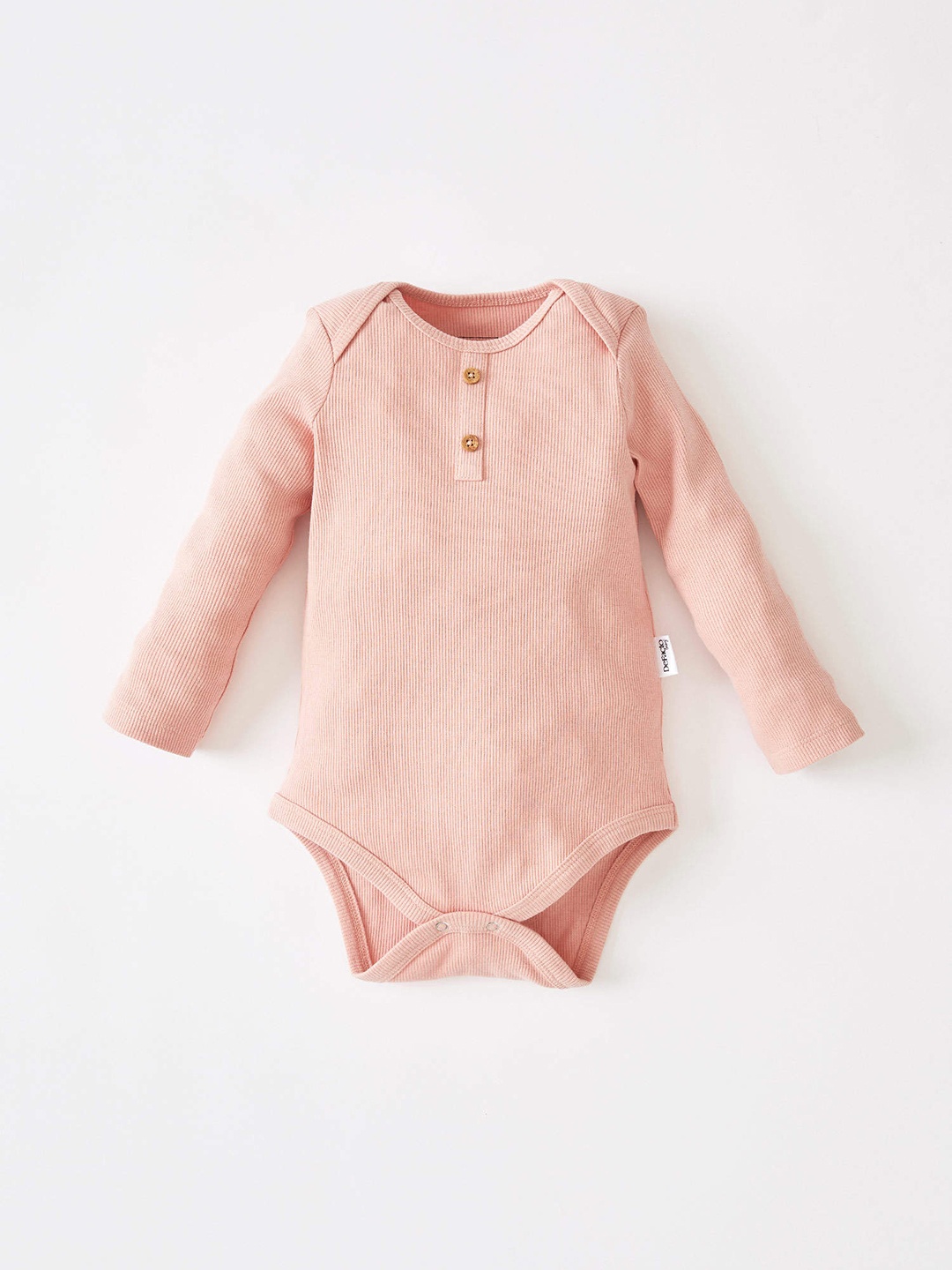 

Defacto Girls Peach-Coloured Ribbed Bodysuit