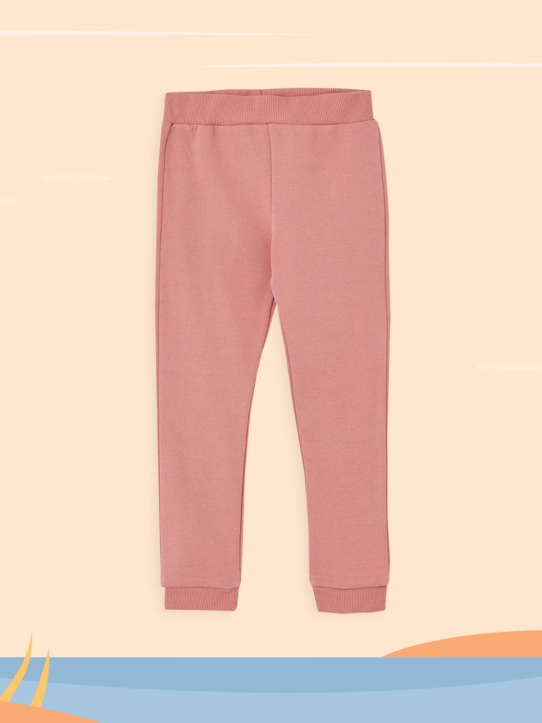 

DeFacto Girls Peach Solid Joggers