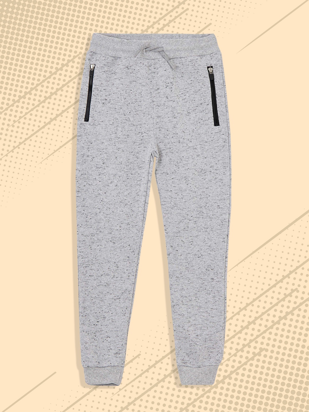 

DeFacto Boys Grey Melange Solid Joggers