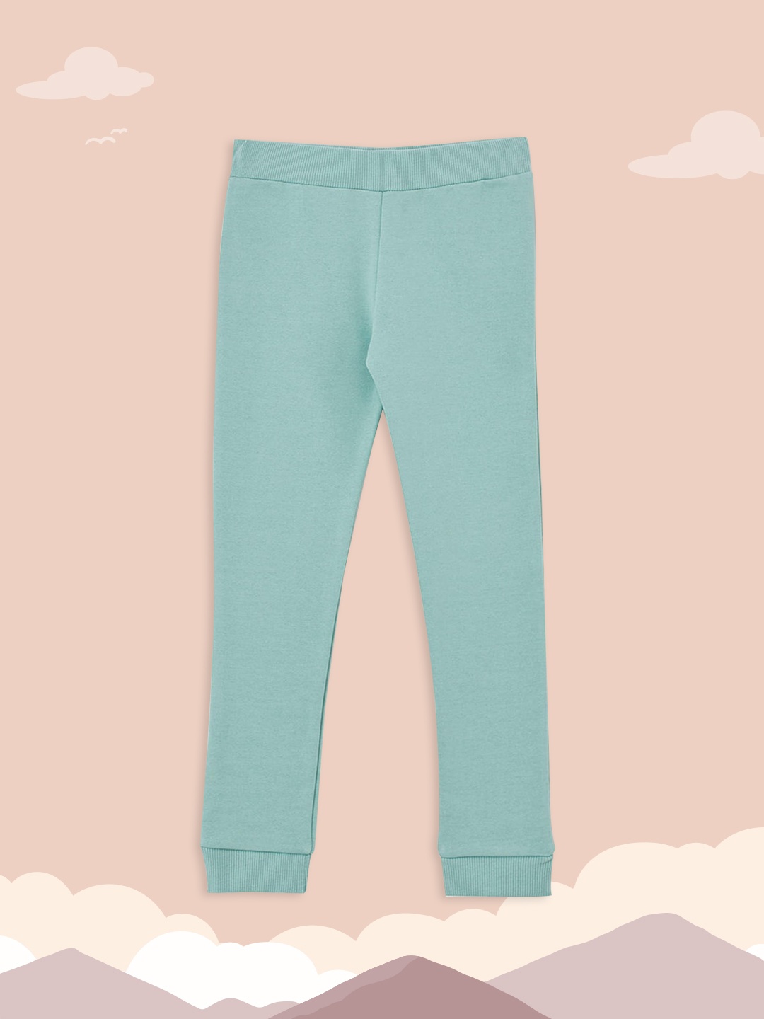 

DeFacto Girls Mint Green Solid Joggers