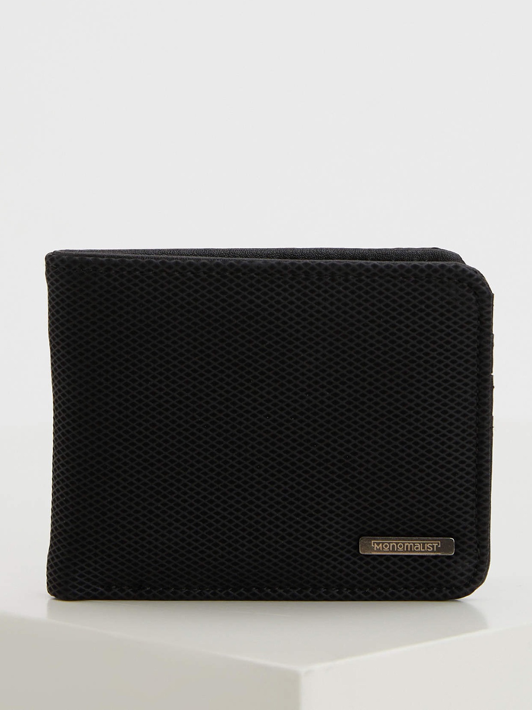 

DeFacto Men Black Textured Two Fold Wallet