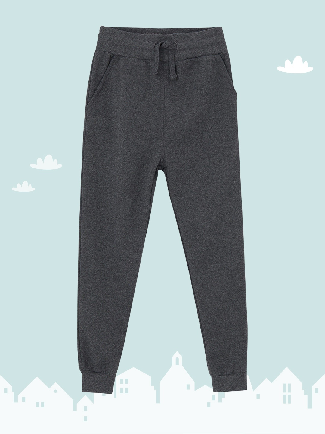 

DeFacto Boys Charcoal Grey Solid Joggers