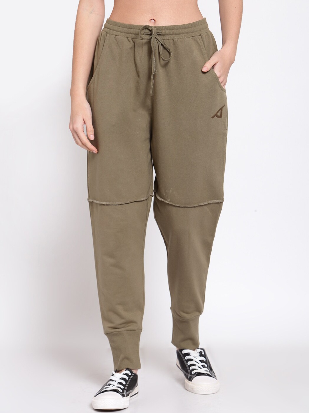 

I Am Animal Women Olive Green Organic Cotton Loose Fit Storm Joggers