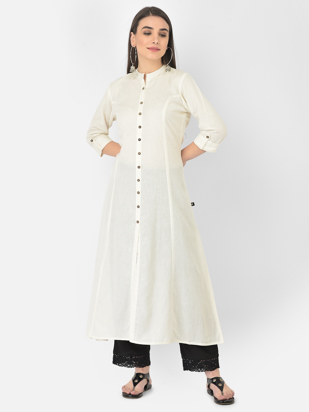 

Pistaa Women Off White Kurta