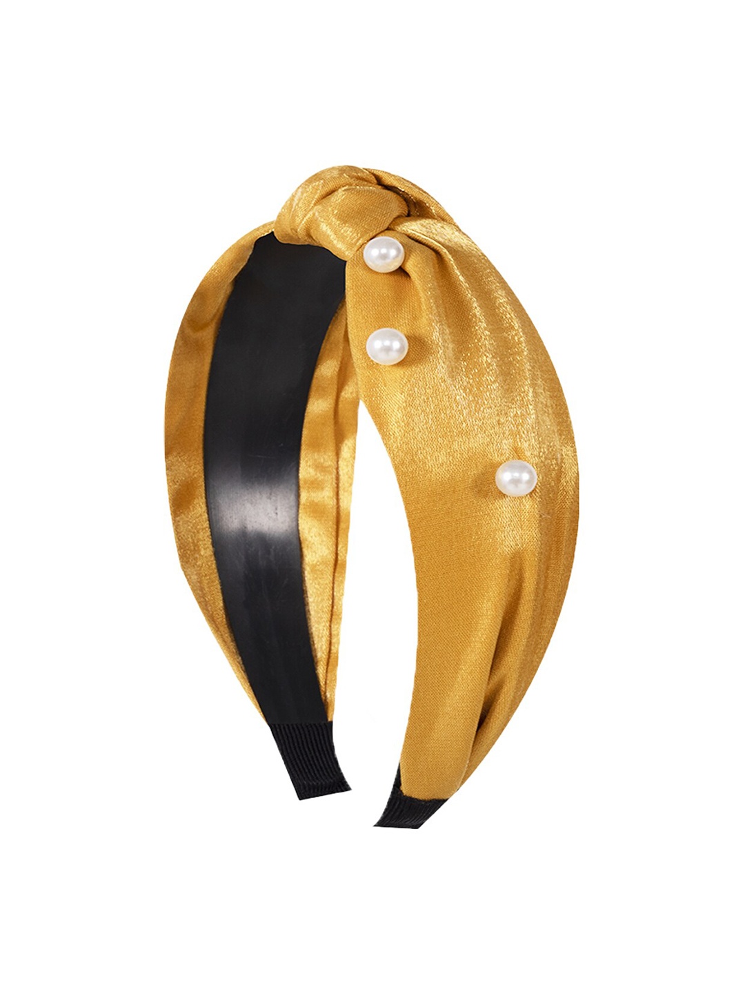 

BuckleUp Women Yellow & White Beaded Hairband