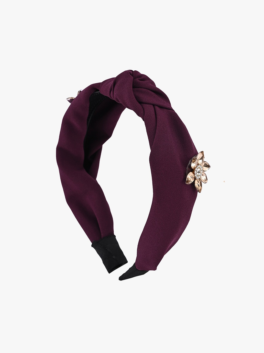 

BuckleUp Women Purple & Gold Embellished Hairband