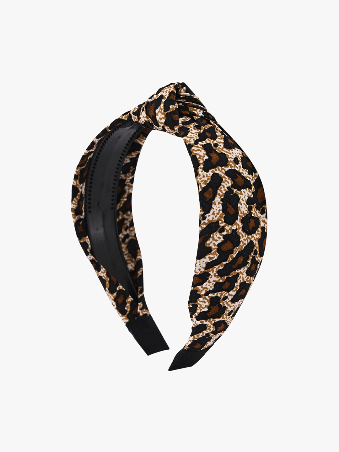 

BuckleUp Women Brown & Black Animal Printed Knot Hairband