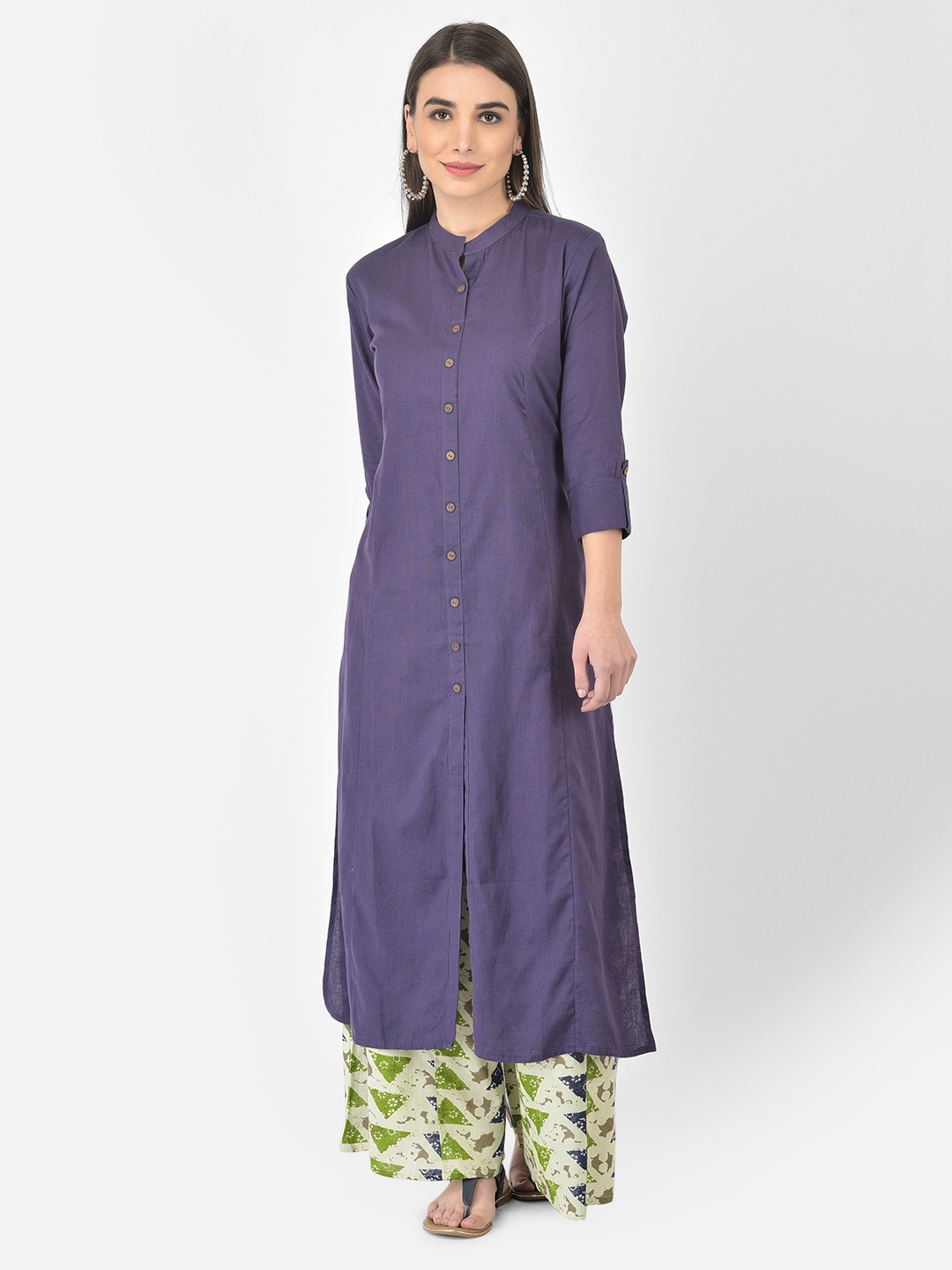 

Pistaa Women Purple Kurta with Palazzos