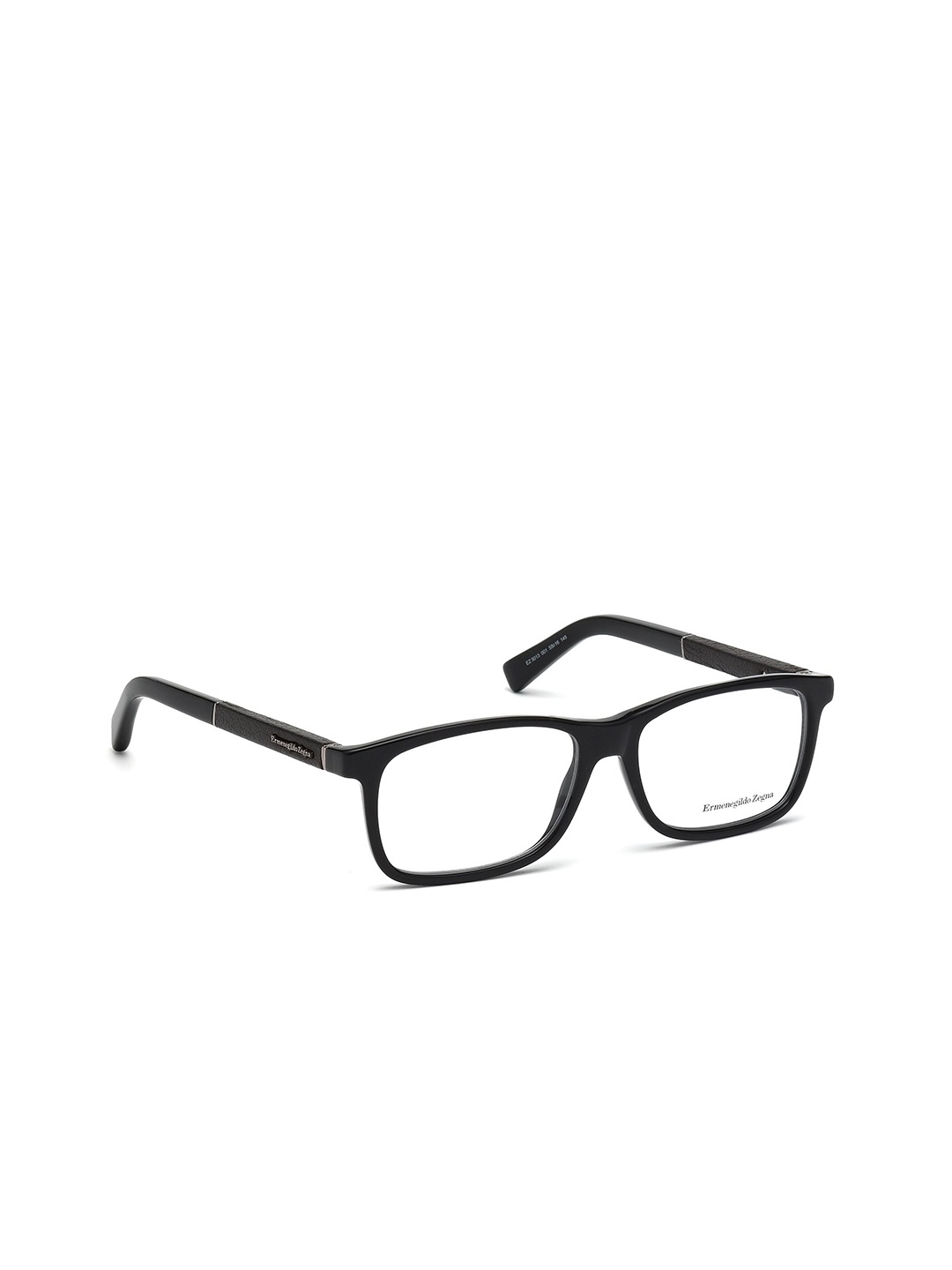 

Ermenegildo Zegna Men Transparent & Black Full Rim Rectangle Frames - EZ5013 55 001