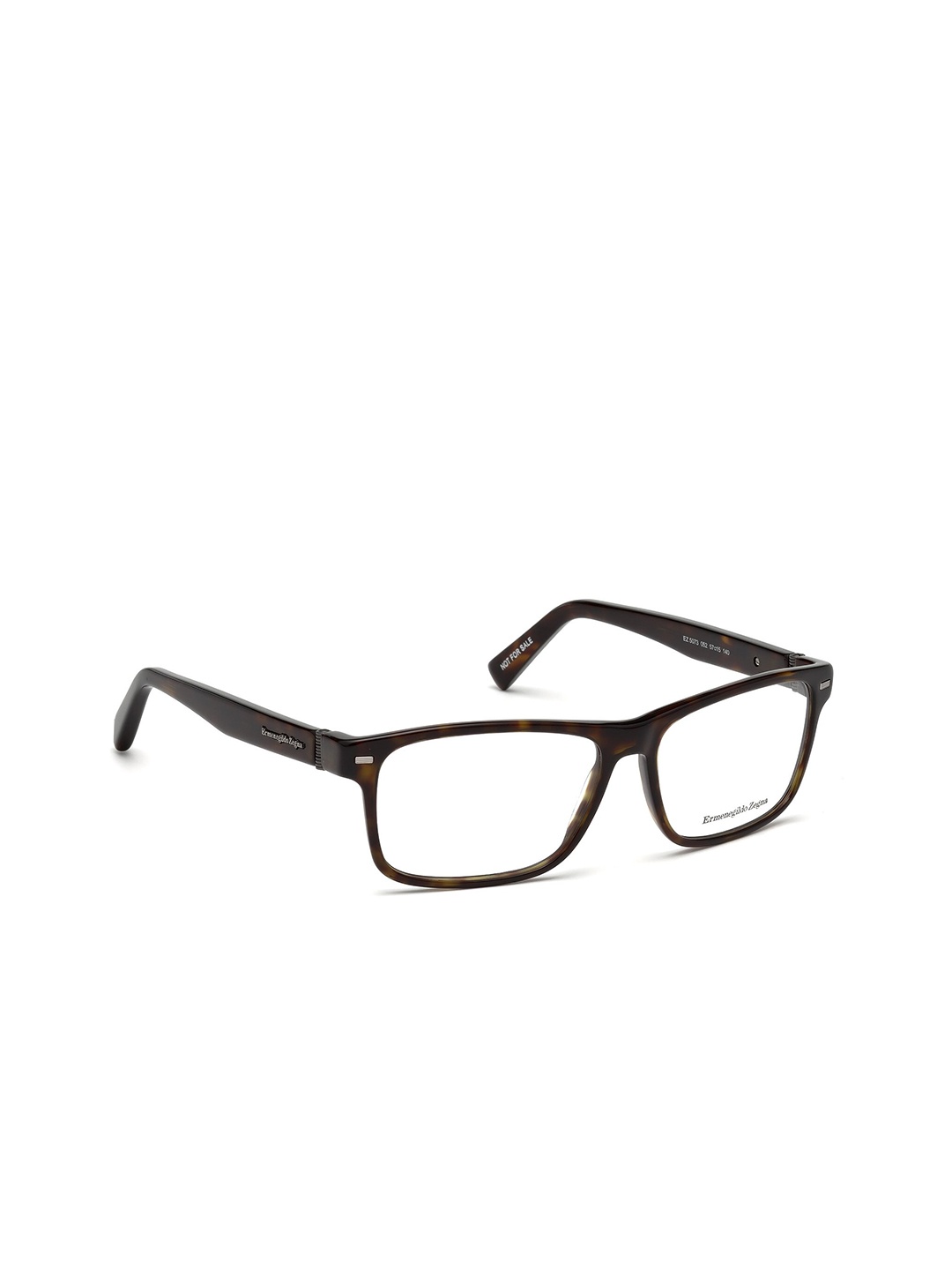 

Ermenegildo Zegna Men Brown Tortoise Shell Full Rim Rectangle Frames EZ5073 55 052