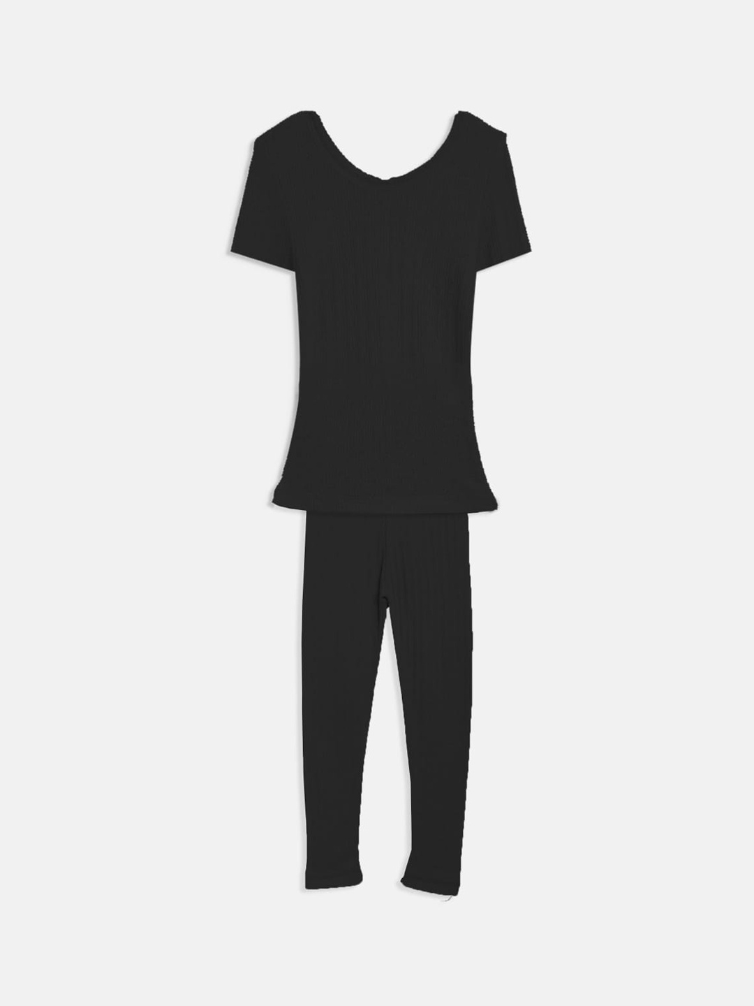 

Kanvin Girls Black Solid Thermal Set