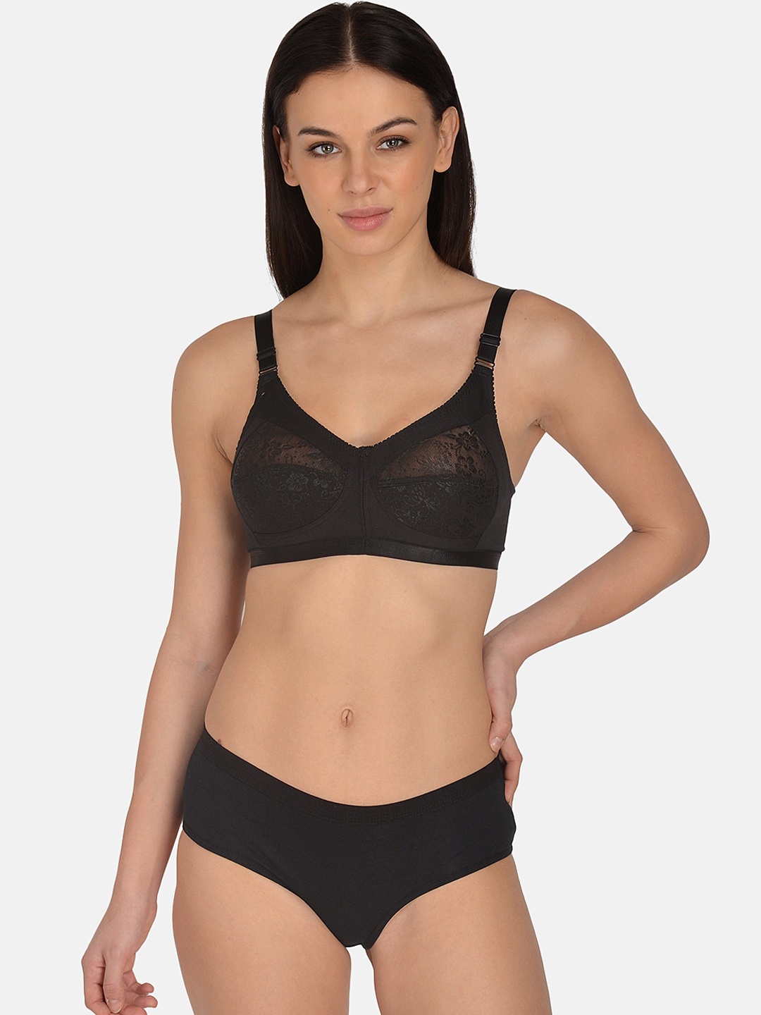 

mod & shy Women Black Solid Lingerie Set