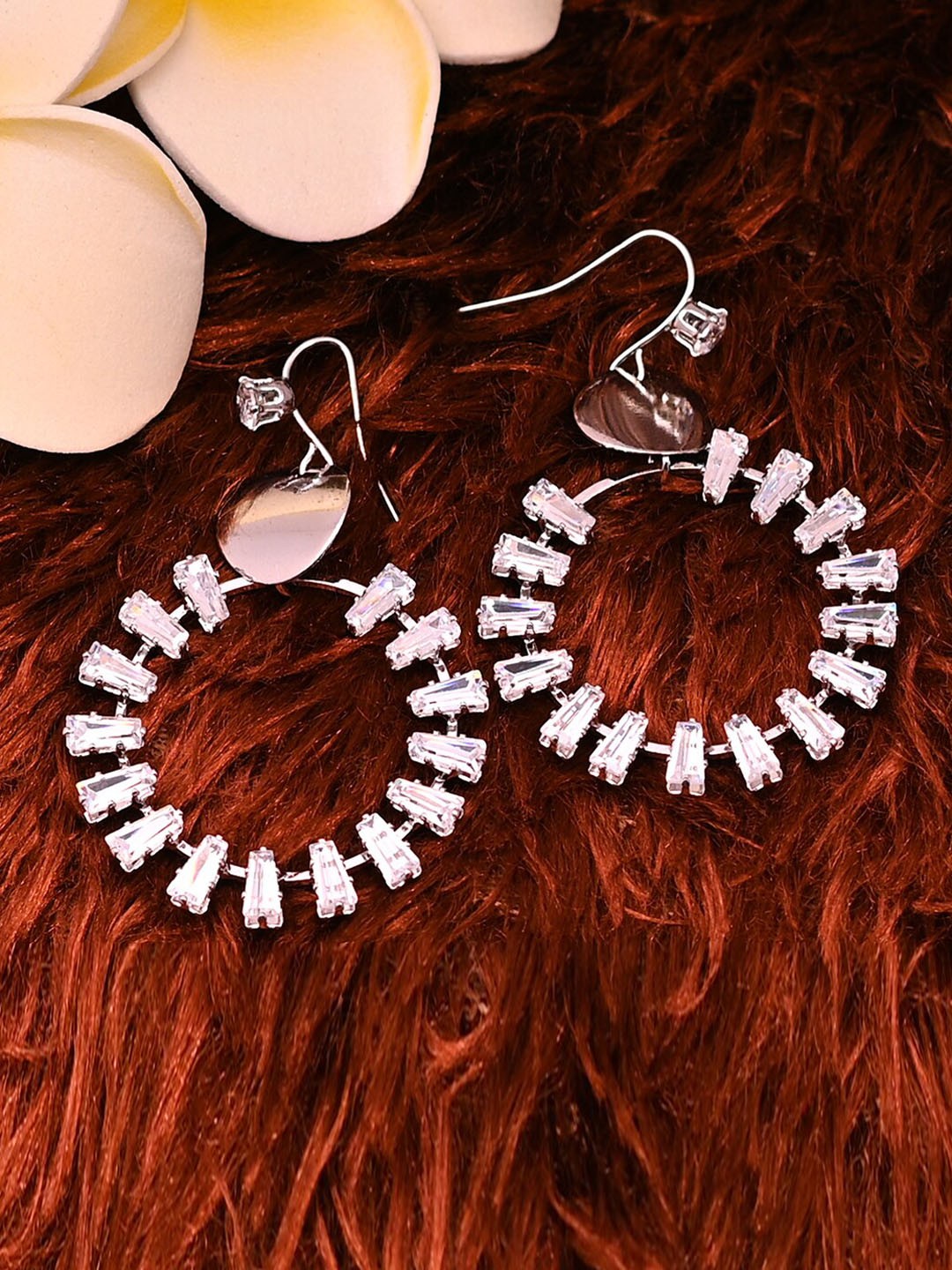 

Jewelz Silver-Toned Contemporary Drop Earrings