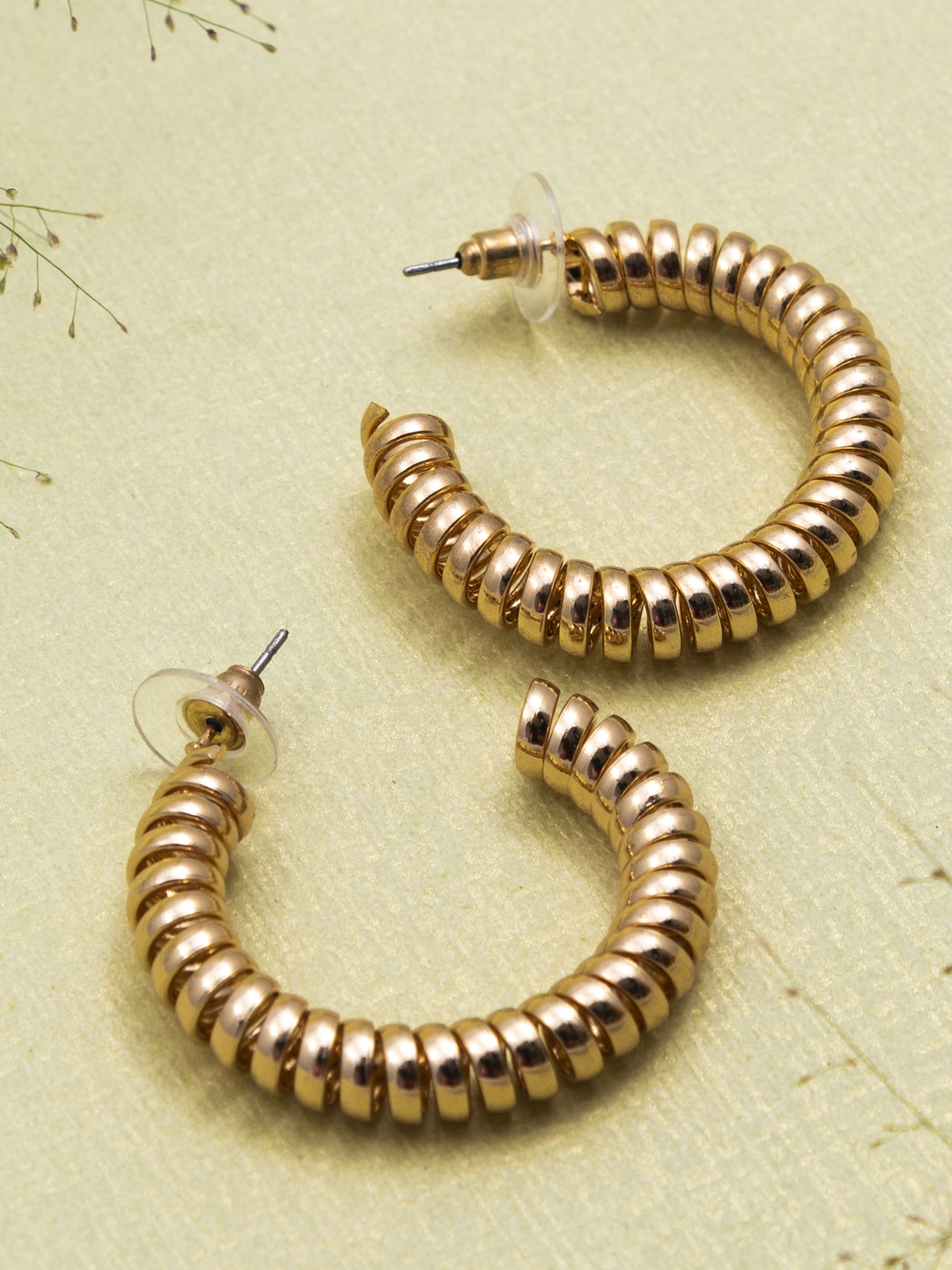 

Jewelz Gold-Toned Circular Half Hoop Earrings