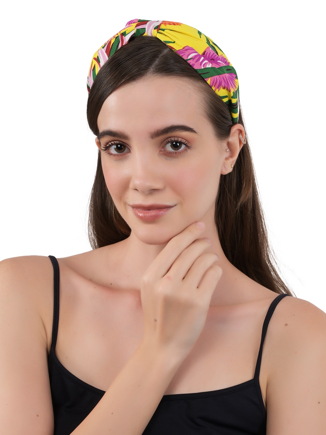 

BuckleUp Women Yellow & Pink Hairband