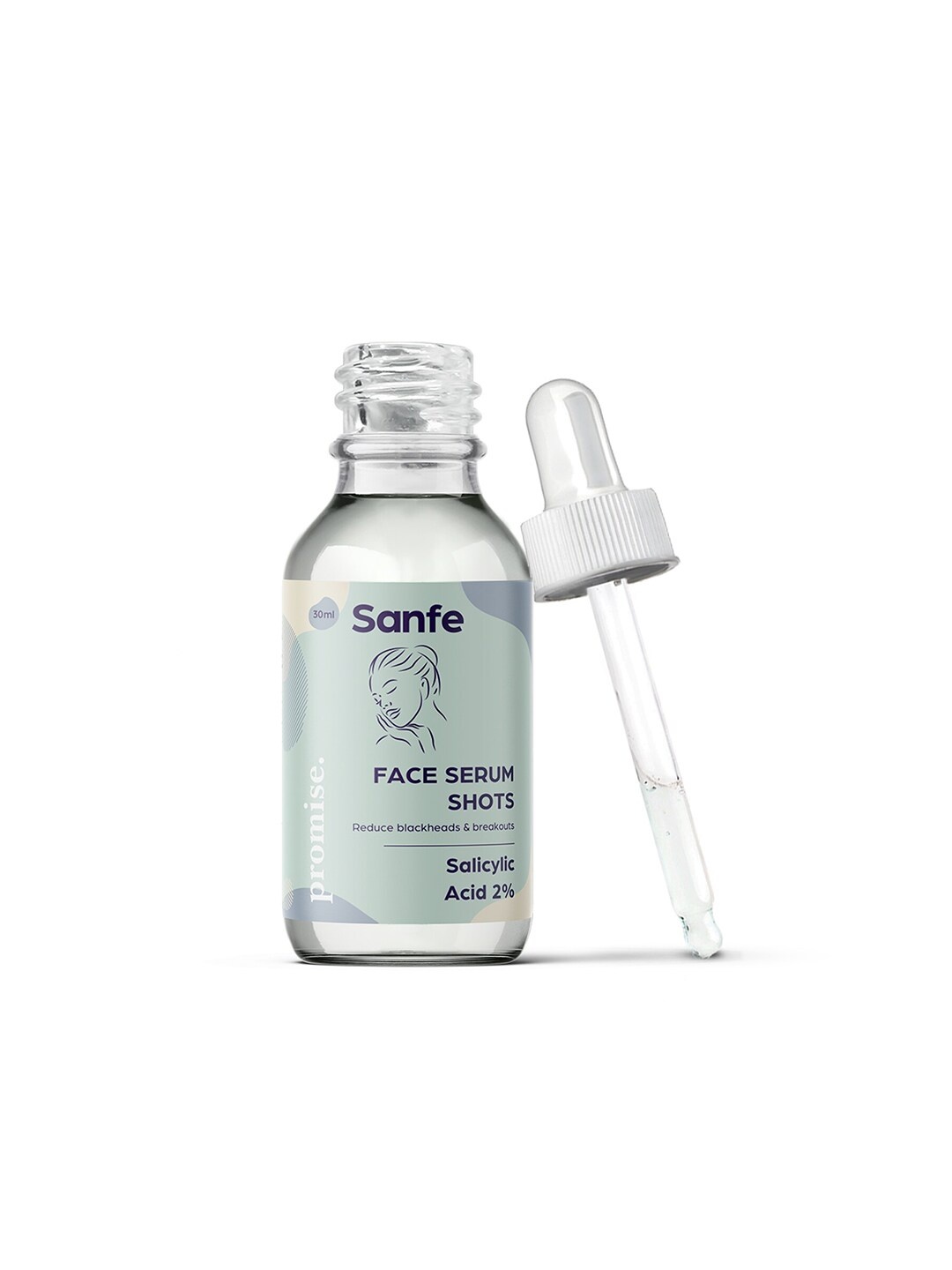 

Sanfe Promise 2% Salicylic Acid Face Serum Shots For Acne Spots, Blackheads & Open Pores, White