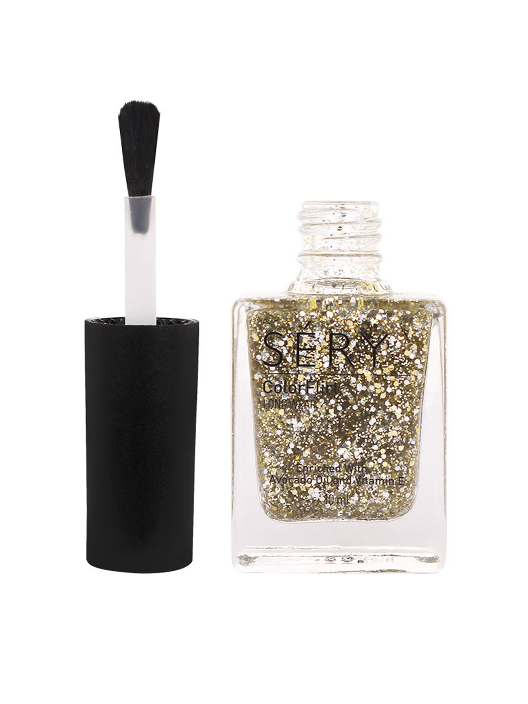 

SERY Color Flirt Long Wear Glitter Nail Paint - Gold Sheen