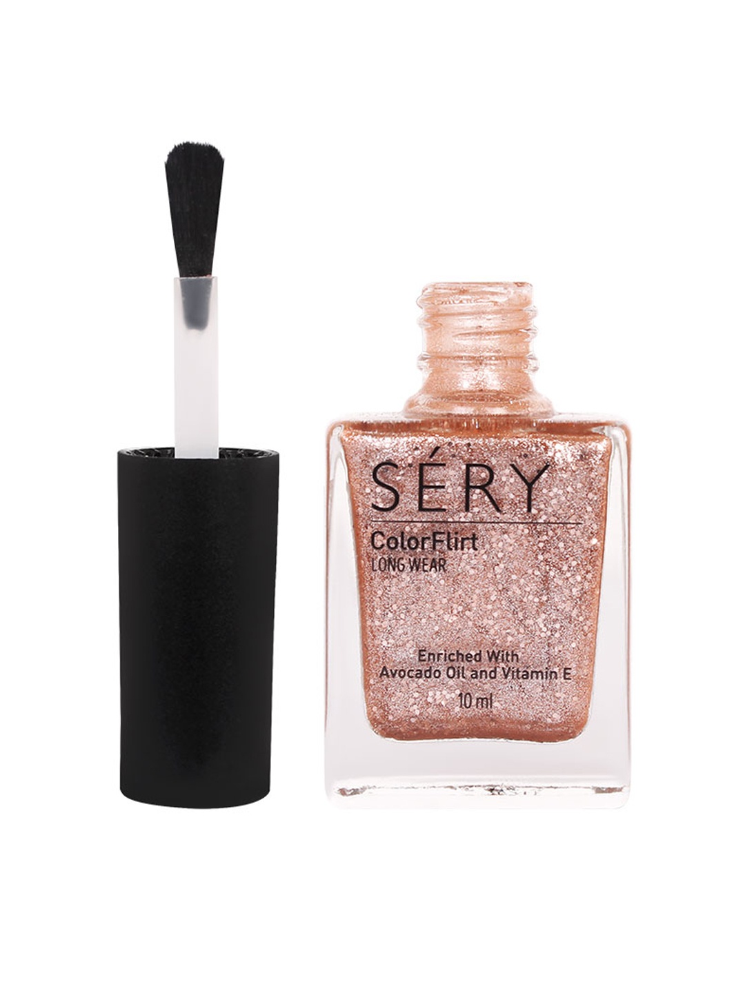 

SERY Color Flirt Long Wear Glitter Nail Paint - Party Rose Gold