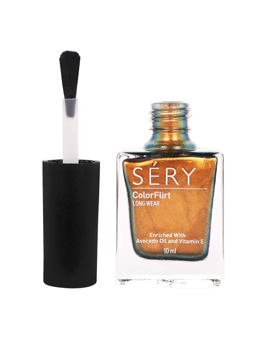 

SERY Color Flirt Long Wear Color Shifting Nail Paint 10 ml - Golden Green Shifting Treat, Orange