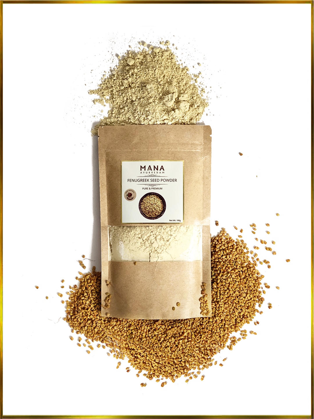 

MANA AYURVEDAM Fenugreek Seed Powder 100 g, Cream