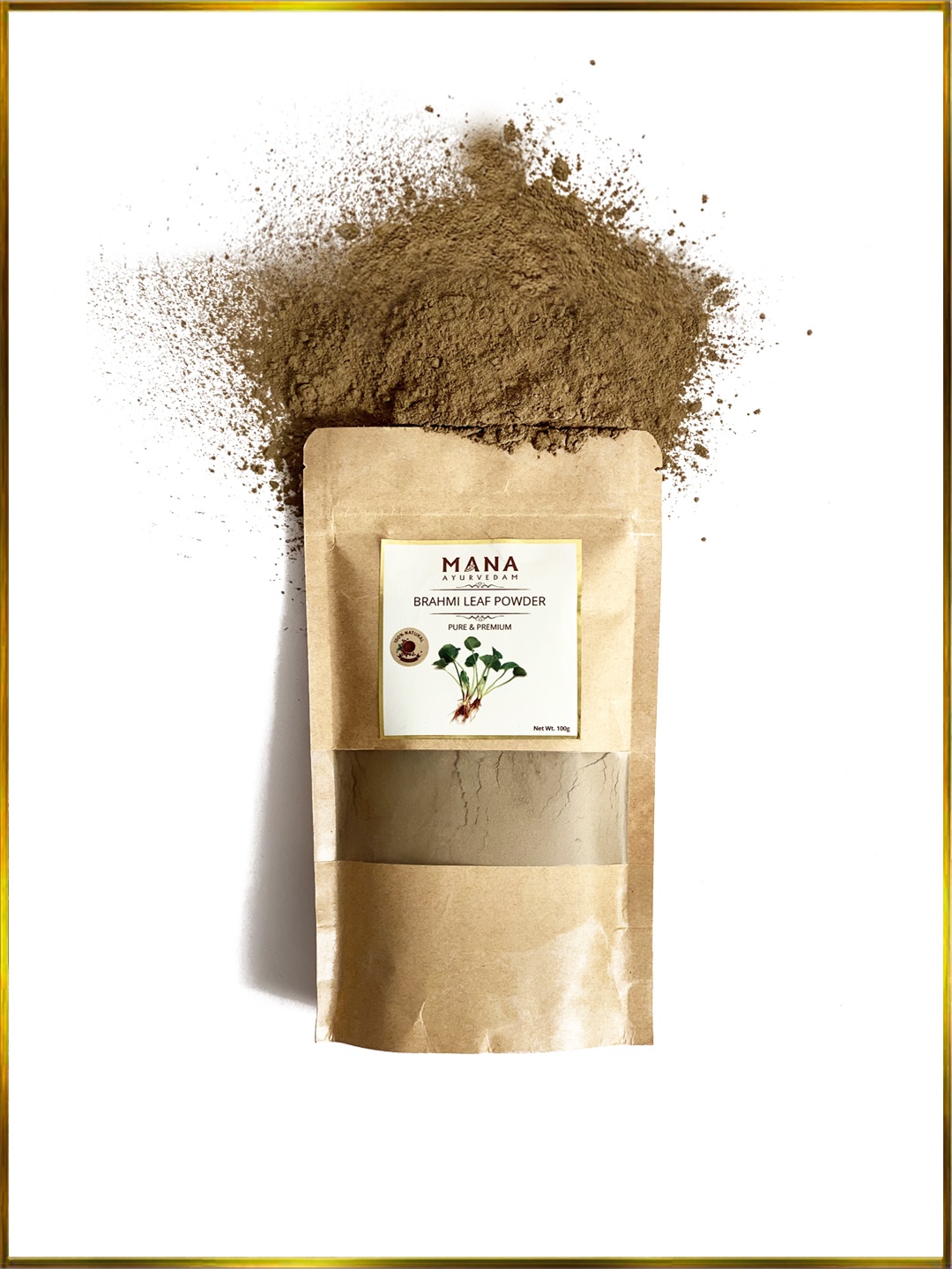 

MANA AYURVEDAM Brahmi Leaf Powder-100g, Brown