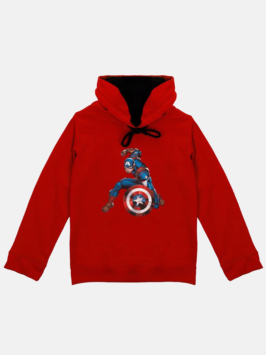 

Marvel by Wear Your Mind Boys Red Printed Hooded Sweatshirt