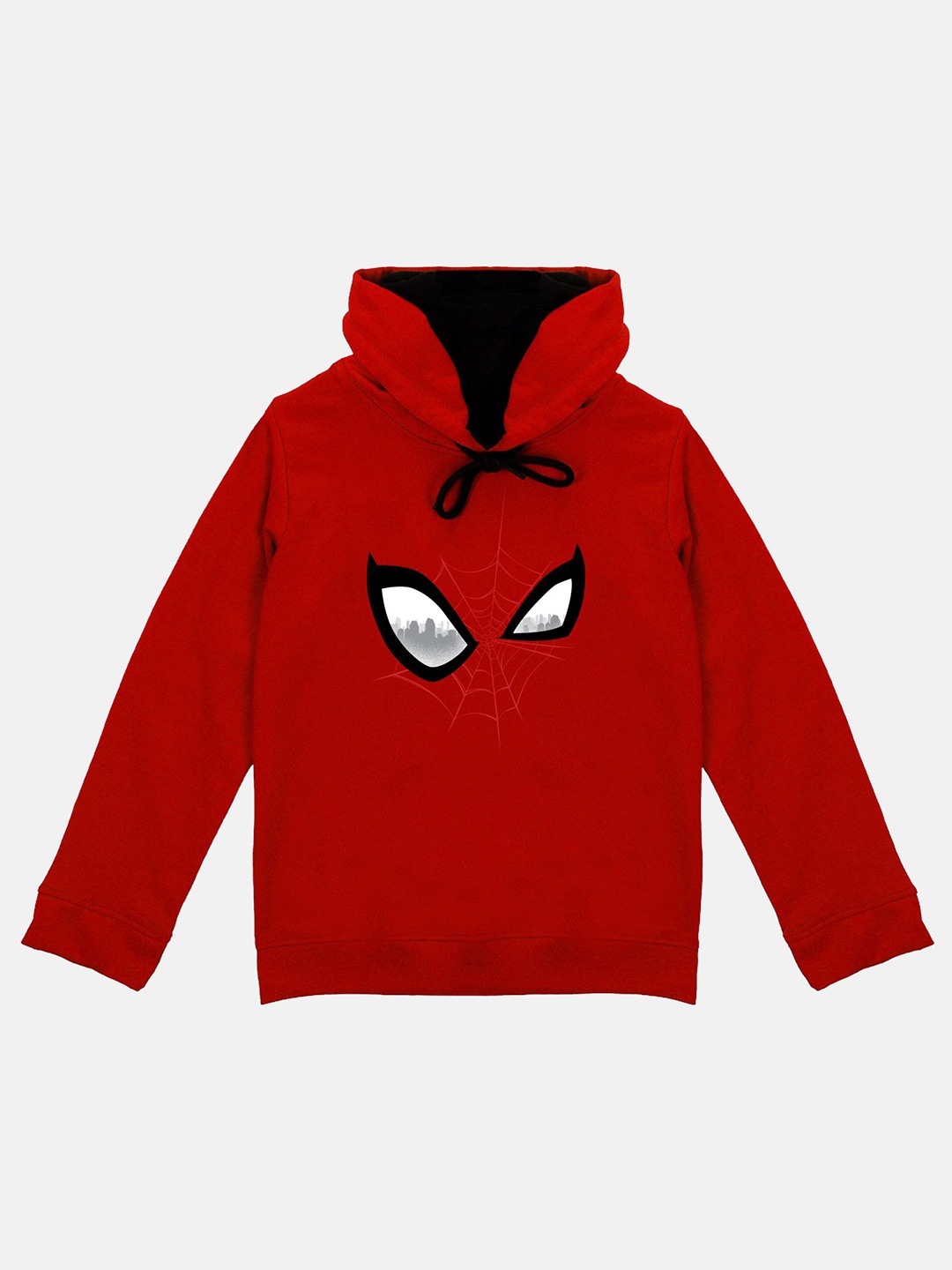 

Marvel by Wear Your Mind Boys Red Spiderman Printed Hooded Sweatshirt
