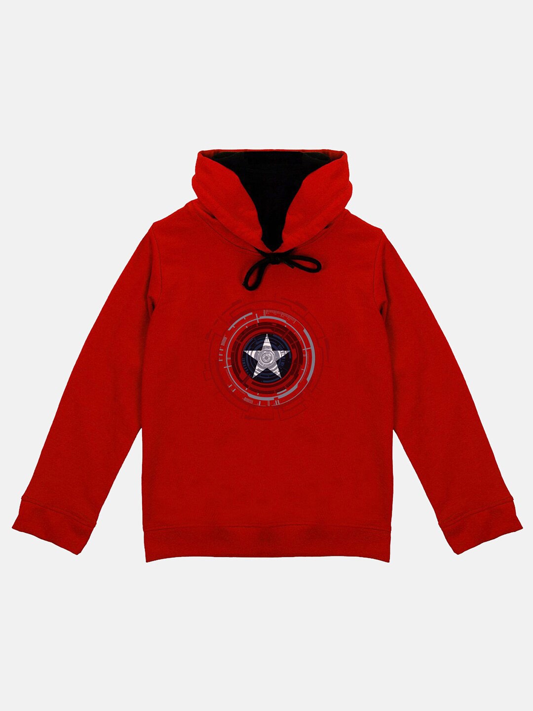 

Marvel by Wear Your Mind Kids Red Printed Hooded Sweatshirt