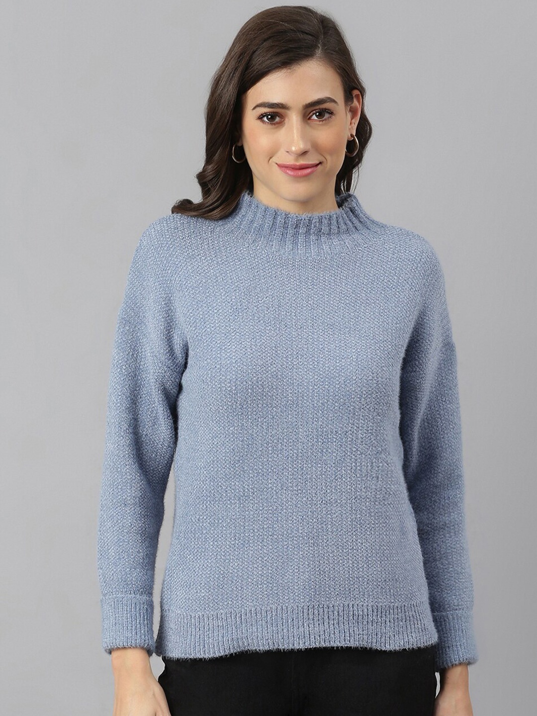 

Xpose Woman Blue High Neck Pullover