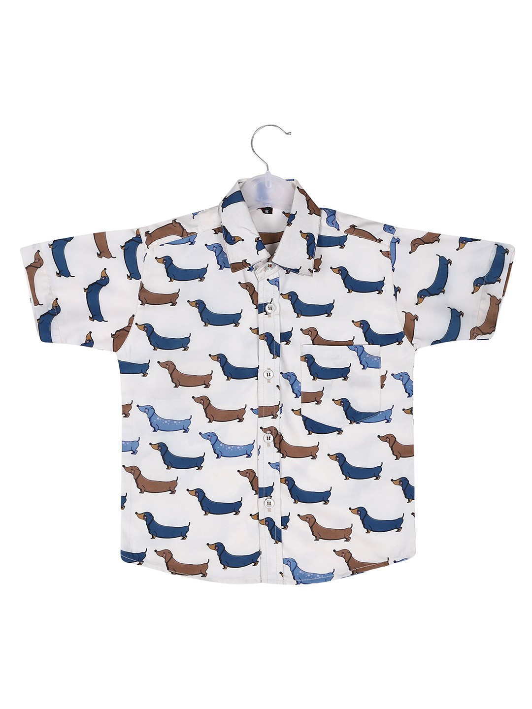 

CREMLIN CLOTHING Boys White Printed Casual Shirt