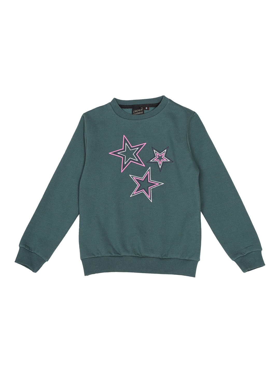 

CREMLIN CLOTHING Girls Green Printed Sweatshirt