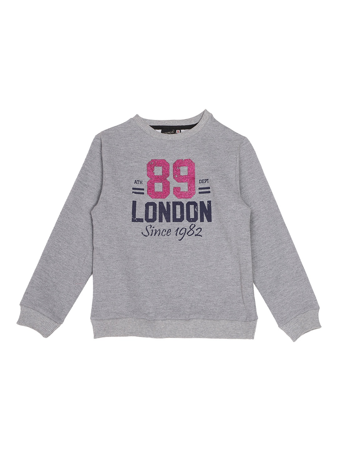 

CREMLIN CLOTHING Girls Grey Printed Sweatshirt