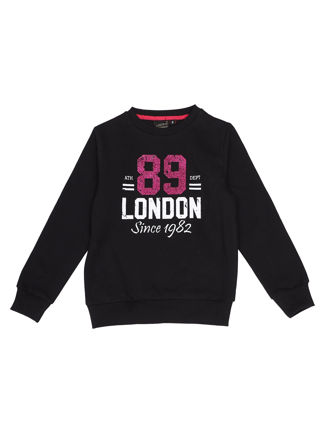 

CREMLIN CLOTHING Girls Black Printed Sweatshirt