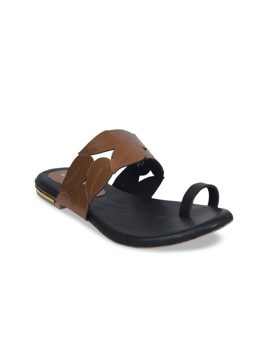 

Ajanta Women Copper-Toned One Toe Flats with Laser Cuts