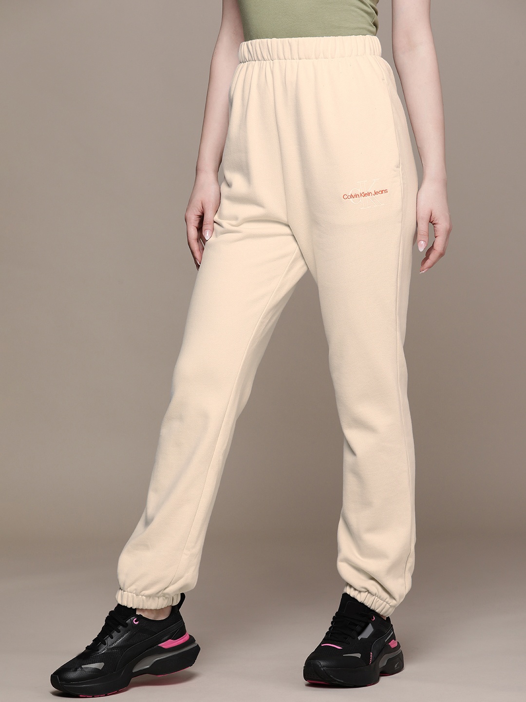 

Calvin Klein Jeans Women Beige Jogger Track Pant