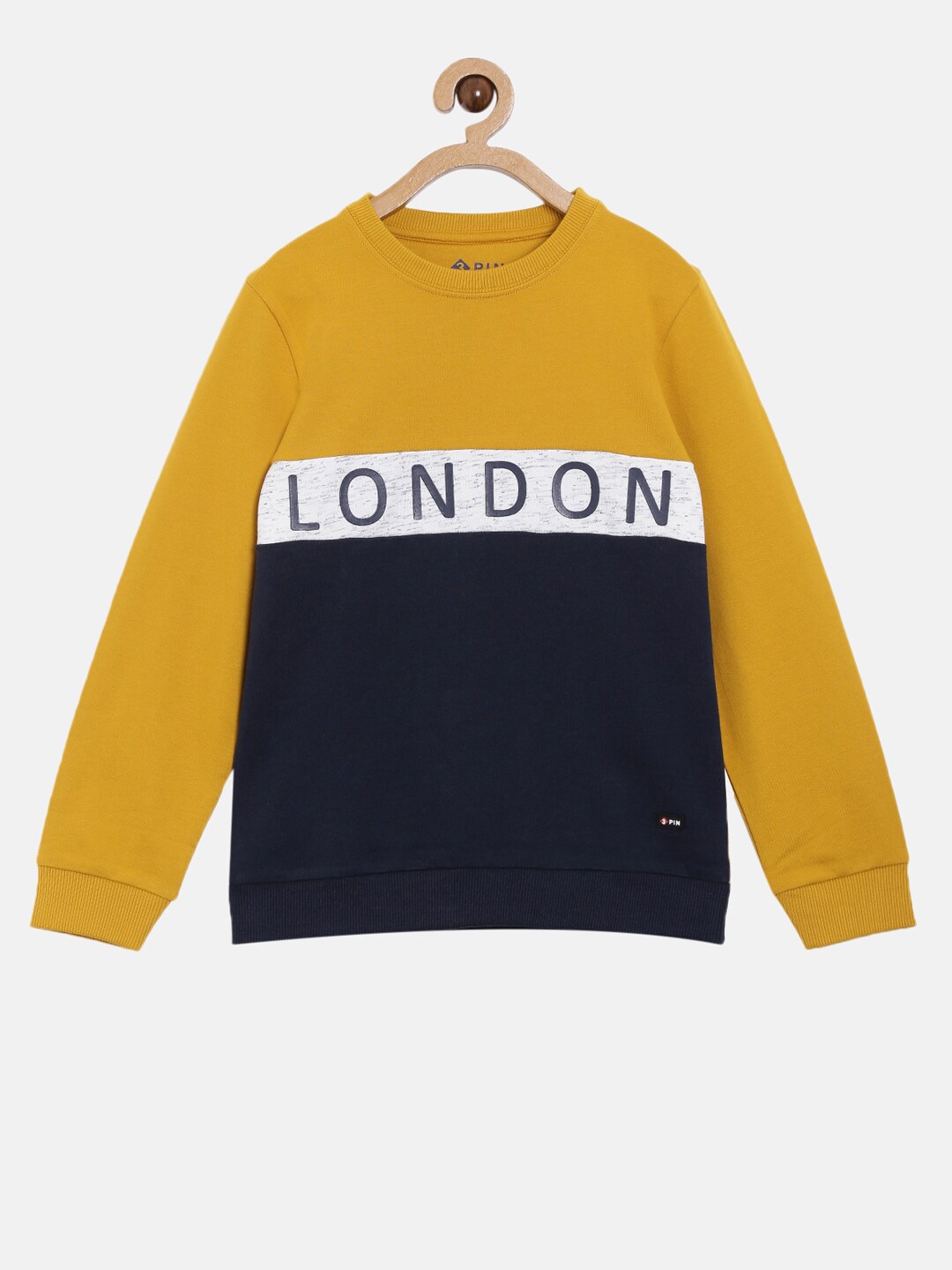 

3PIN Boys Mustard Colourblocked Sweatshirt
