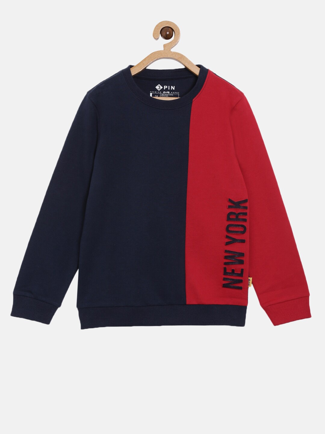 

3PIN Boys Red Colourblocked Sweatshirt