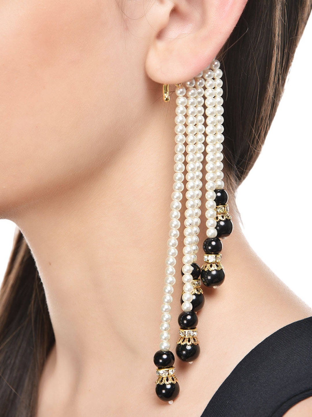 

Shining Diva Black Contemporary Drop Earrings