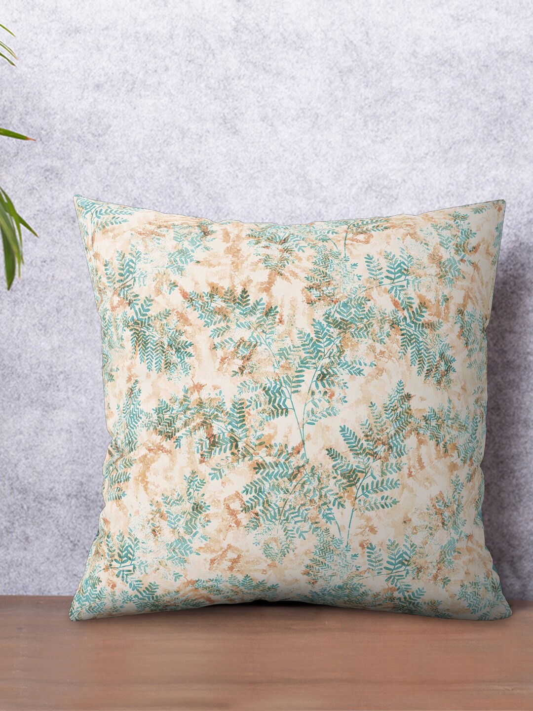 

PETAL HOME Unisex Orange Floral Printed Cotton Cushion Cover