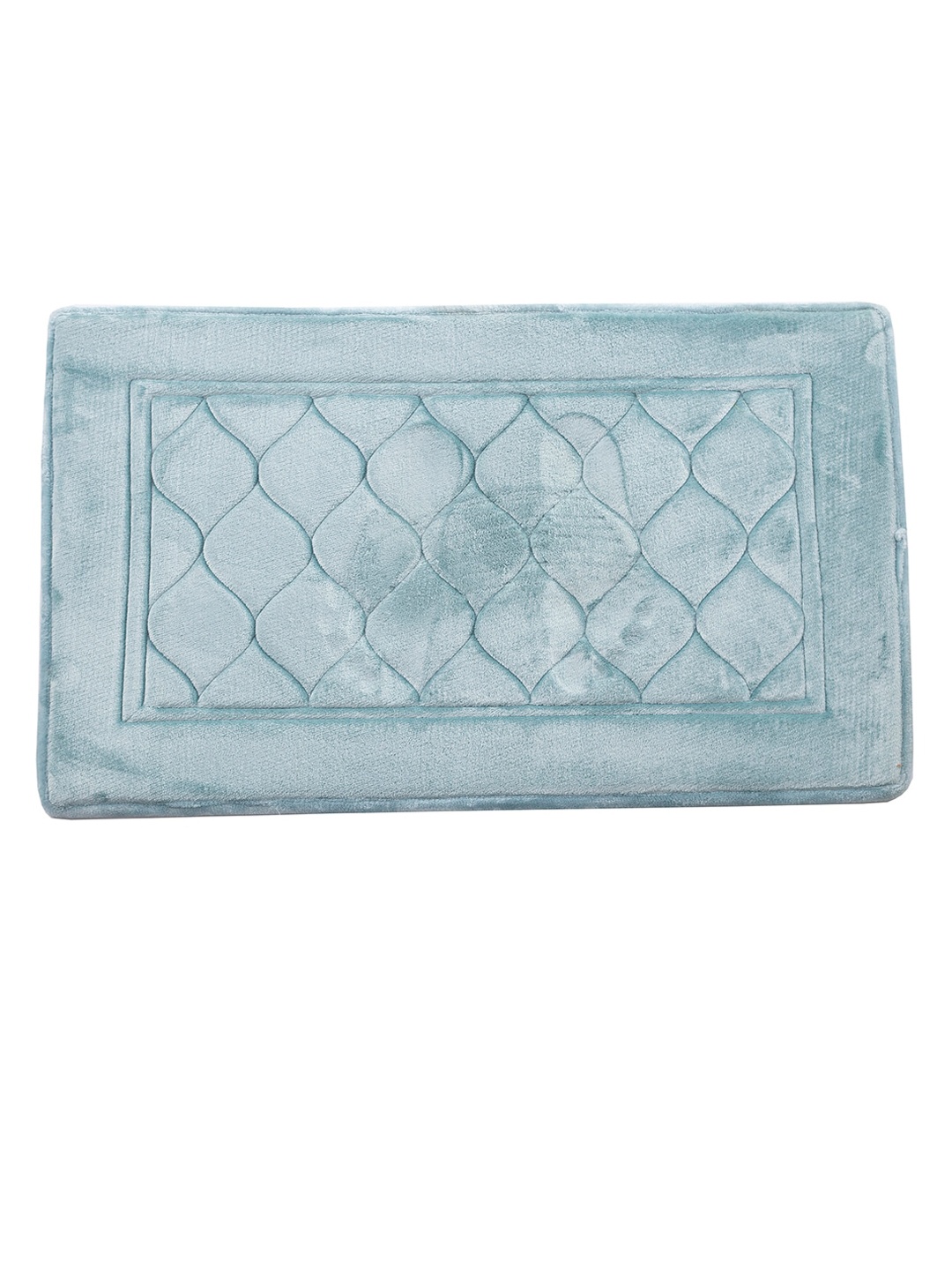 

MASPAR Blue Patterned Memory Foam 354GSM Bath Rug